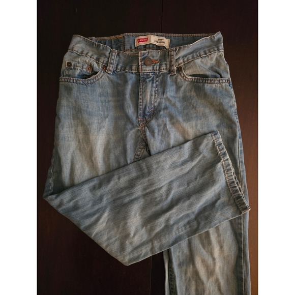 Levi's Other - Levis 505 Straight Leg Jeans Kids Size 8 Regular Light Wash Blue Denim 24x22